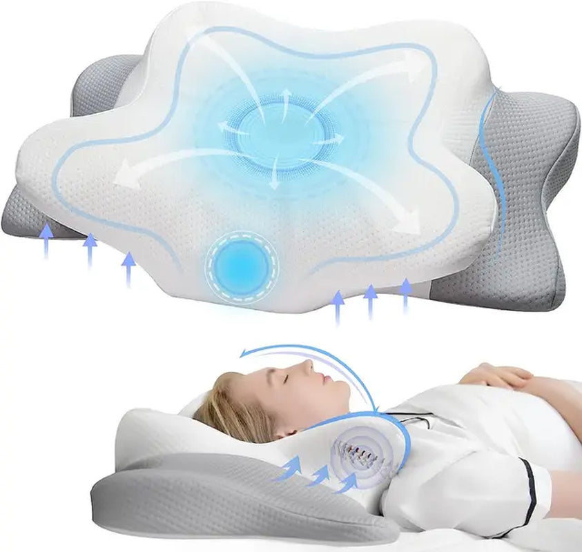 Pulatree Odorless Orthopedic Sleeping Pillow for Neck and Shoulder Pain relief