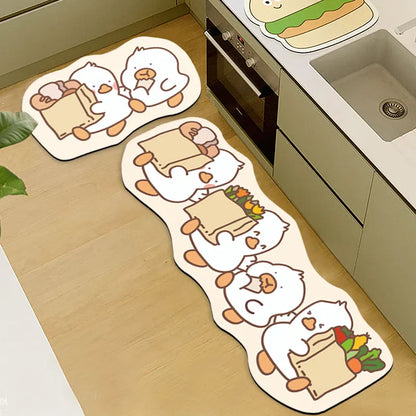 Cartoon Kitchen Absorbent Non-Slip Mats