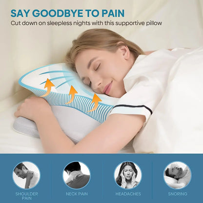 Pulatree Odorless Orthopedic Sleeping Pillow for Neck and Shoulder Pain relief