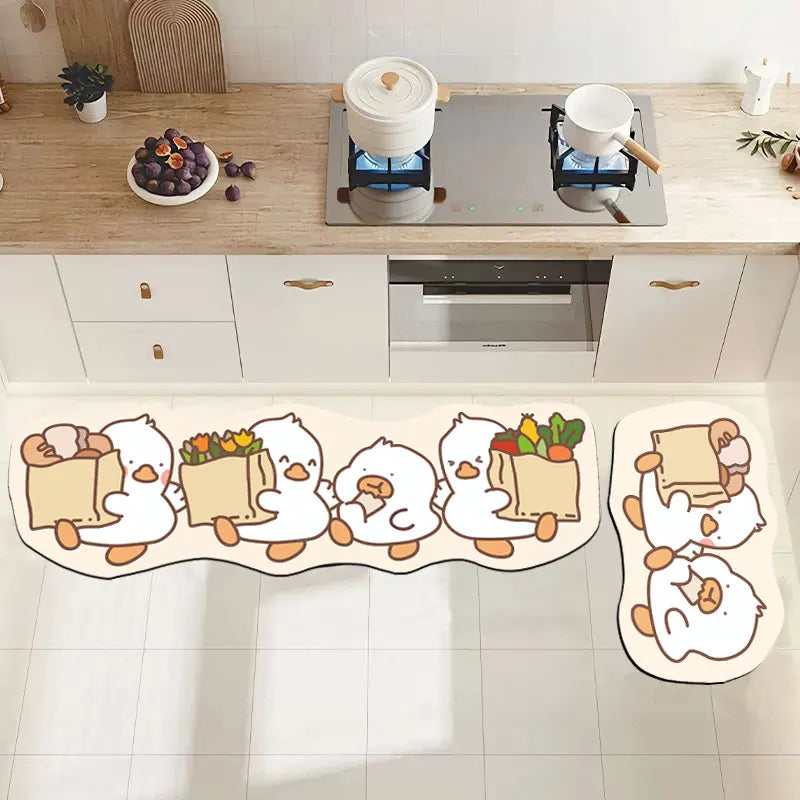 Cartoon Kitchen Absorbent Non-Slip Mats