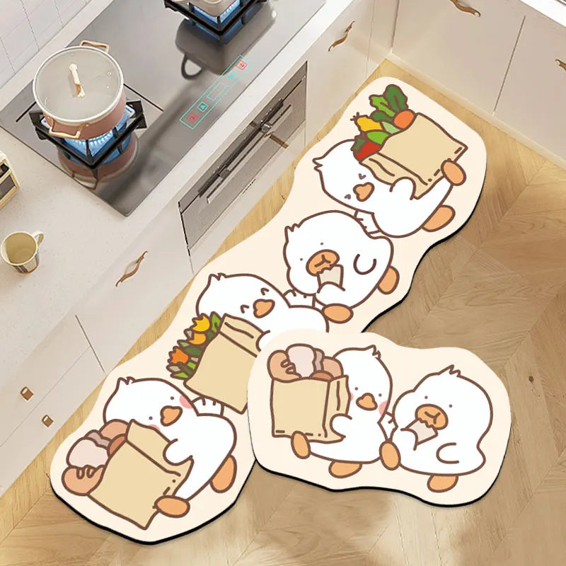 Cartoon Kitchen Absorbent Non-Slip Mats